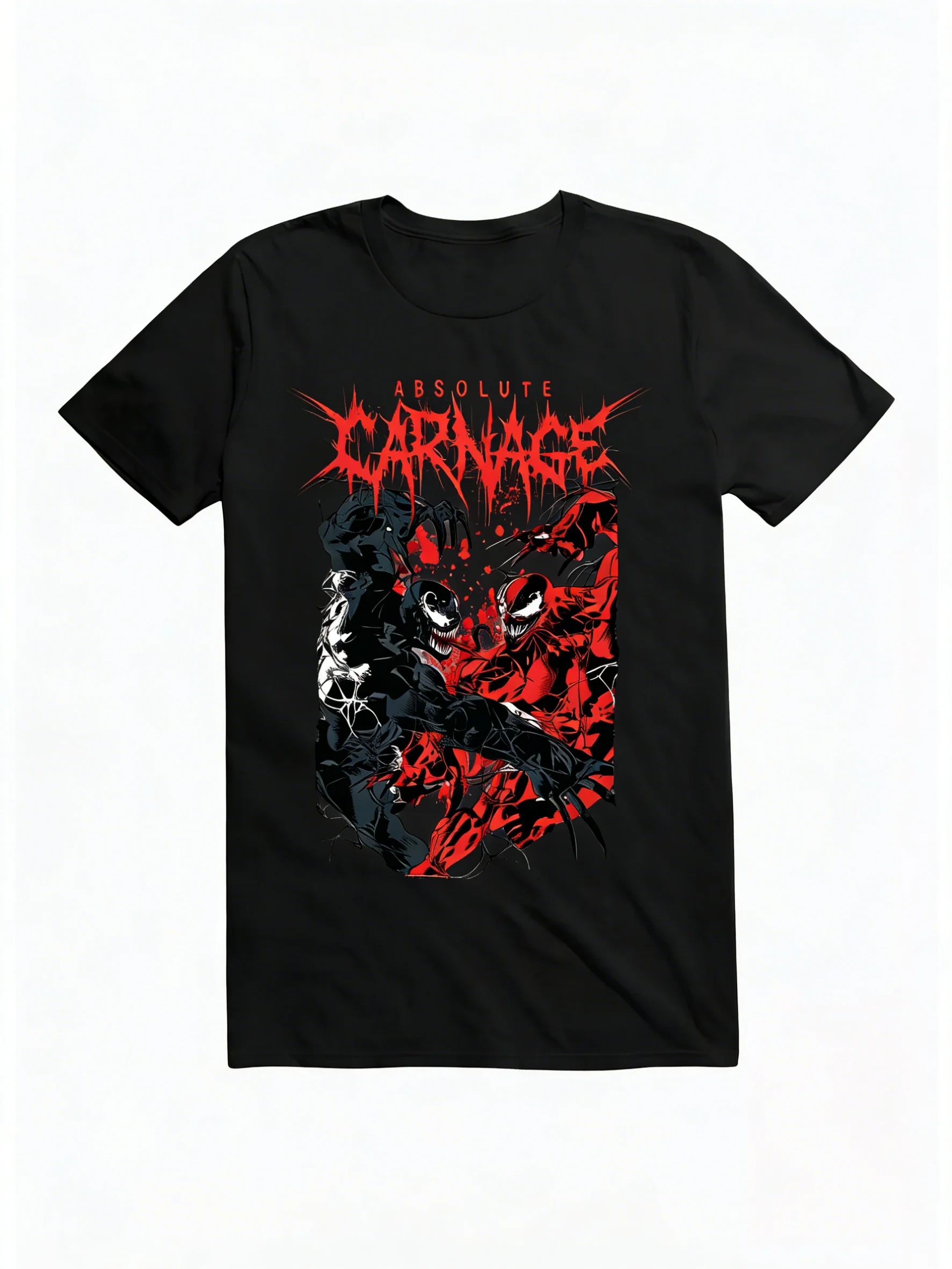 

Marvel 2026 New Spider-Man Absolute Massacre Vs. Venom Comic Graphic Men's and Women's Short Sleeve Plus Size Casual T-Shirts