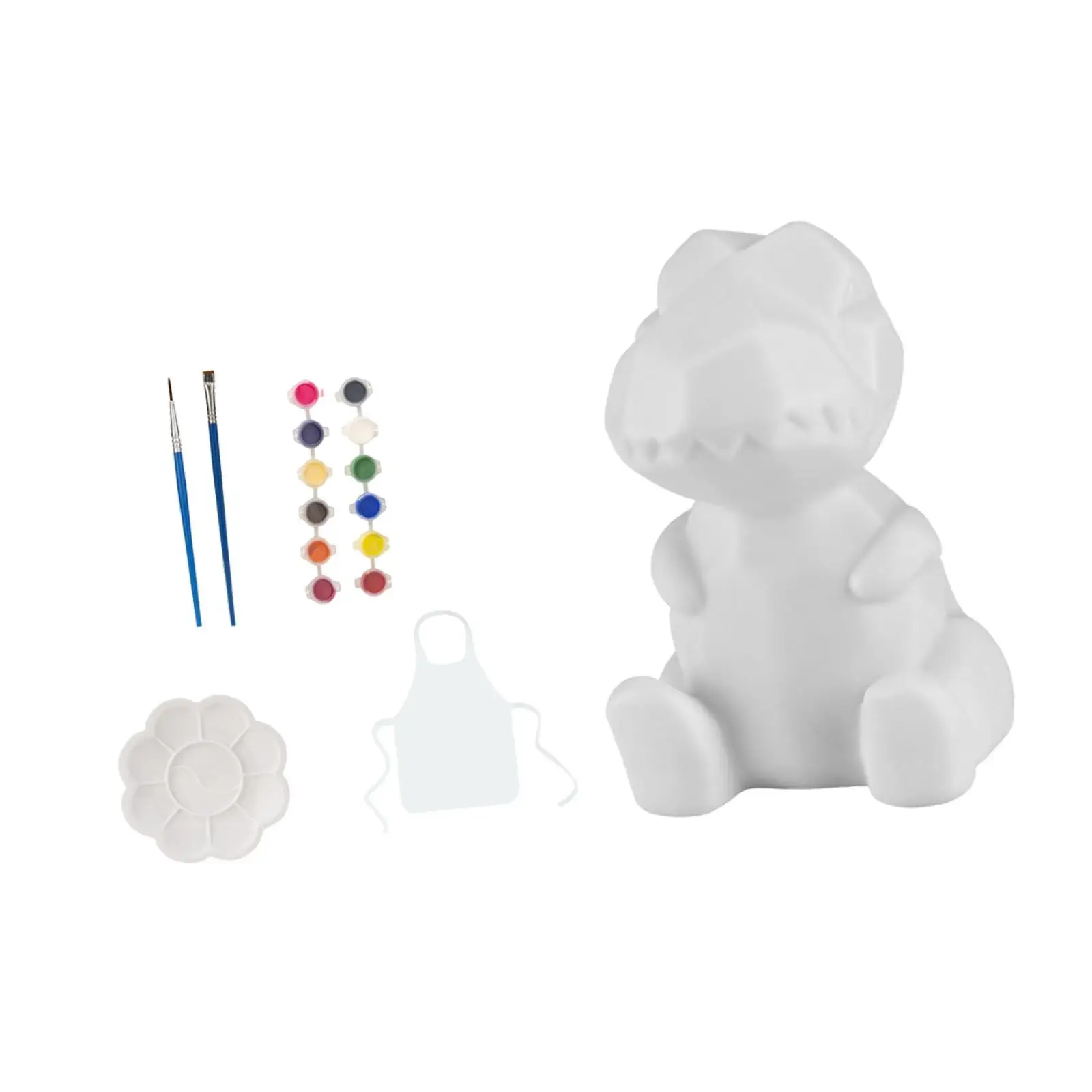 Animal Painting Kit Arts and Crafts Birthday Gift with Pigments Brushes Statues Painting Animal Figurines for Ages 8-12 Kids