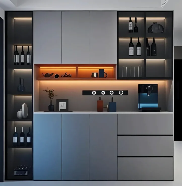 Modern Wooden Decorative Kitchen Tableware Cabinet Home Furniture Key Wordpromote sales
