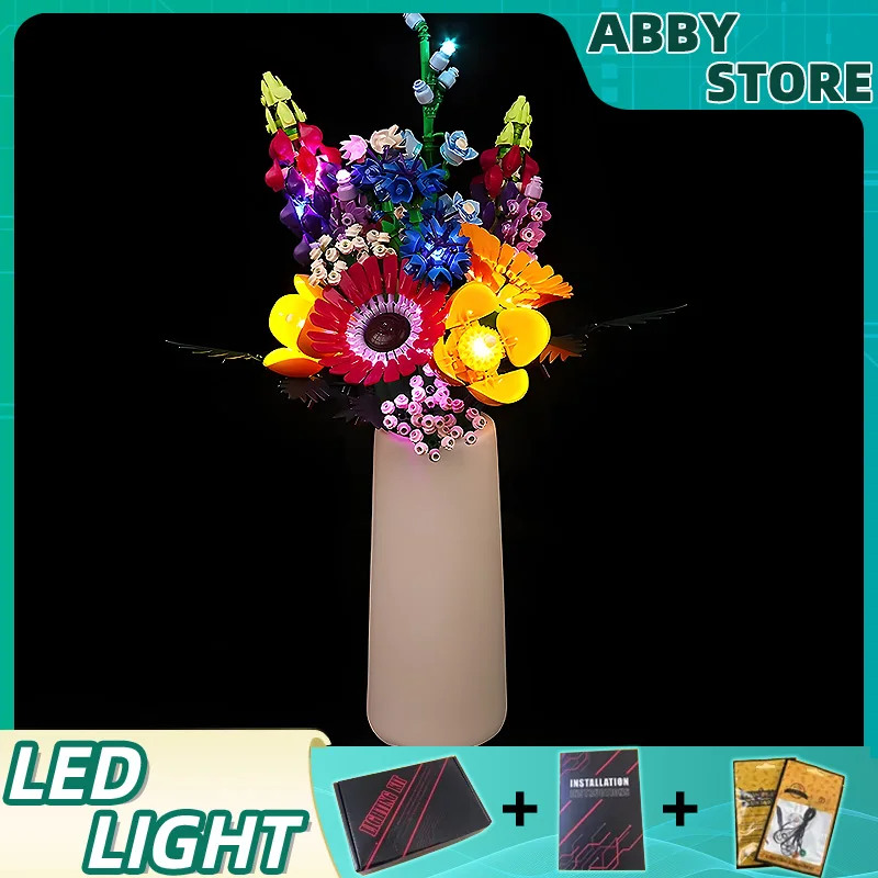 DIY LED Light Kit For LEGO 10313 Bouquets of wild flowers  (Only LED Light,Without Blocks Model)