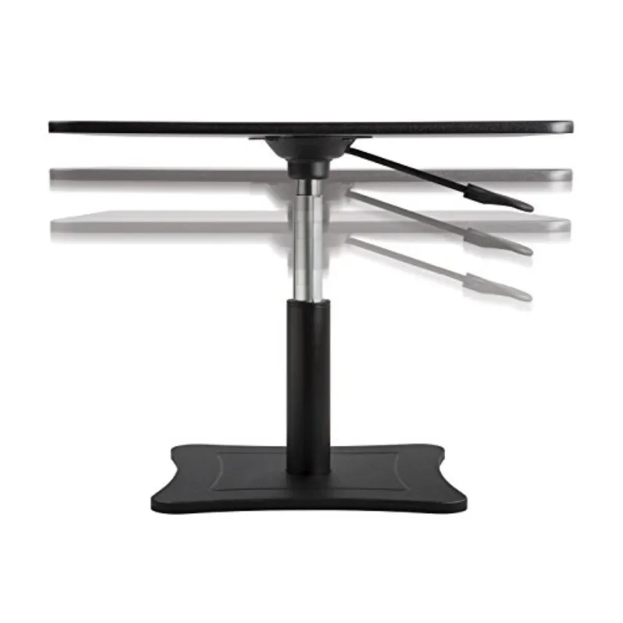 High Rise Laptop Stand - Height Adjustable Workstation with Gas Strut Lift, Durable Wood Surface, 21
