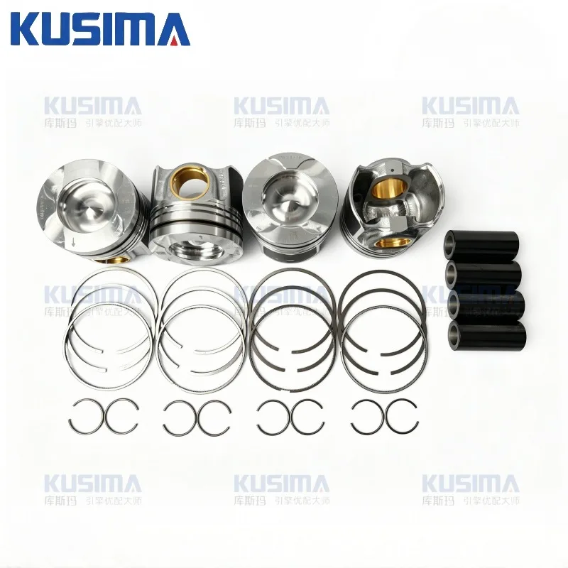 Engine Piston Kit with Rings and Pins for Ford Transit Custom V362 V363 2.0 EcoBlue Diesel GK2Q6K100BA 2012710 GK2Q-6K100-BA