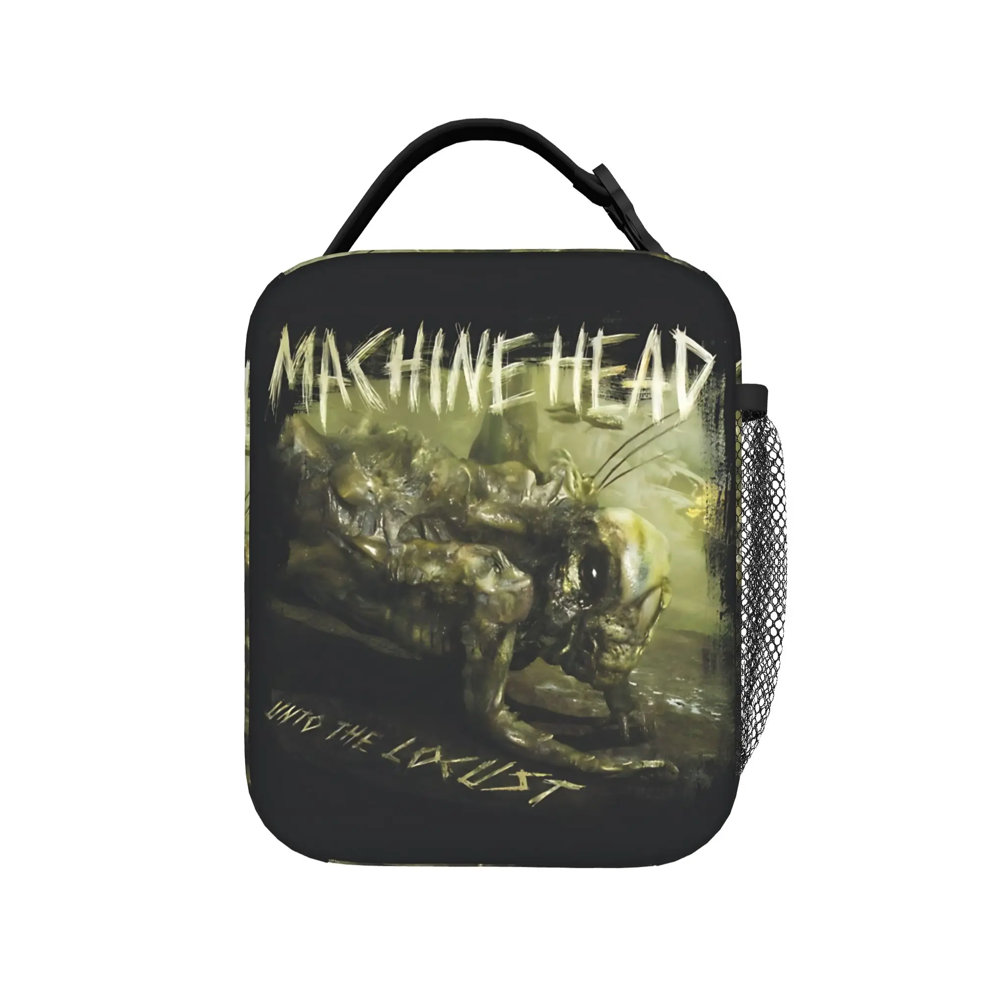 Machine Head  Unto the Locust album 2011 Lunch Bag  Portable Lunch Box Unisex Office Print Cooler Bag Cute Tote Food Bags
