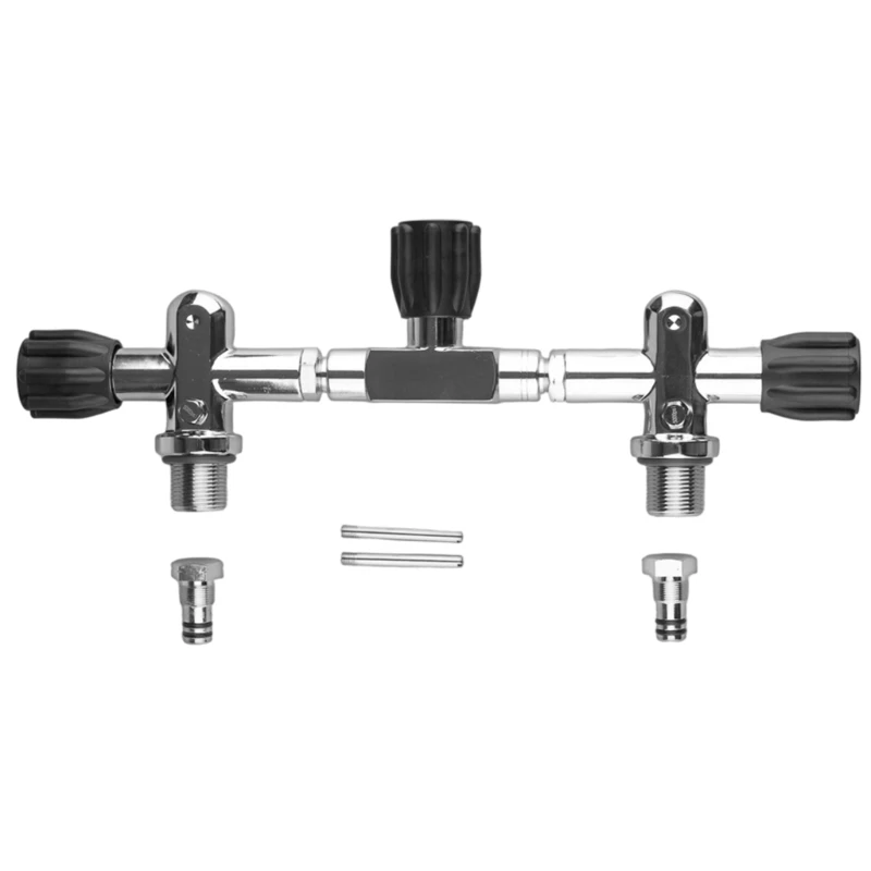 31BE DIN / Yokes Double Twin Gas Cylinder Valves Replacement Diving Manifold Enduring