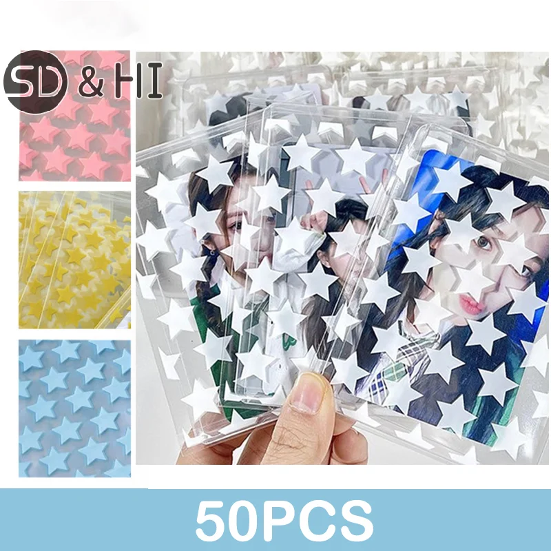 

50PCS Transparent Color Star Love Self-adhesive Opp Bag Odd Biscuit Self-sealing Retail Bag Jewelry Gift Packaging Plastic Bags