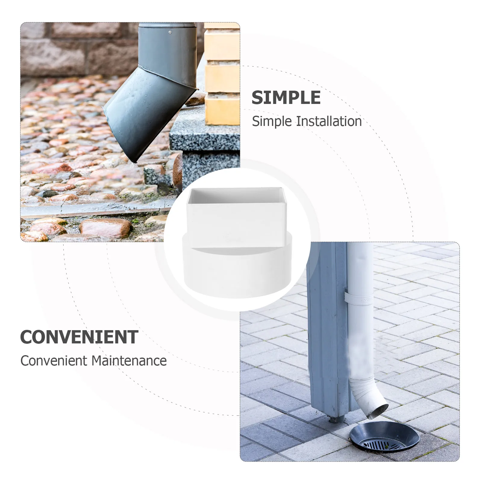 

Universal Rain Water Collection Barrel Rain Downspout Adapter Replacement Collection System Outdoor Gutter Drainage Durable