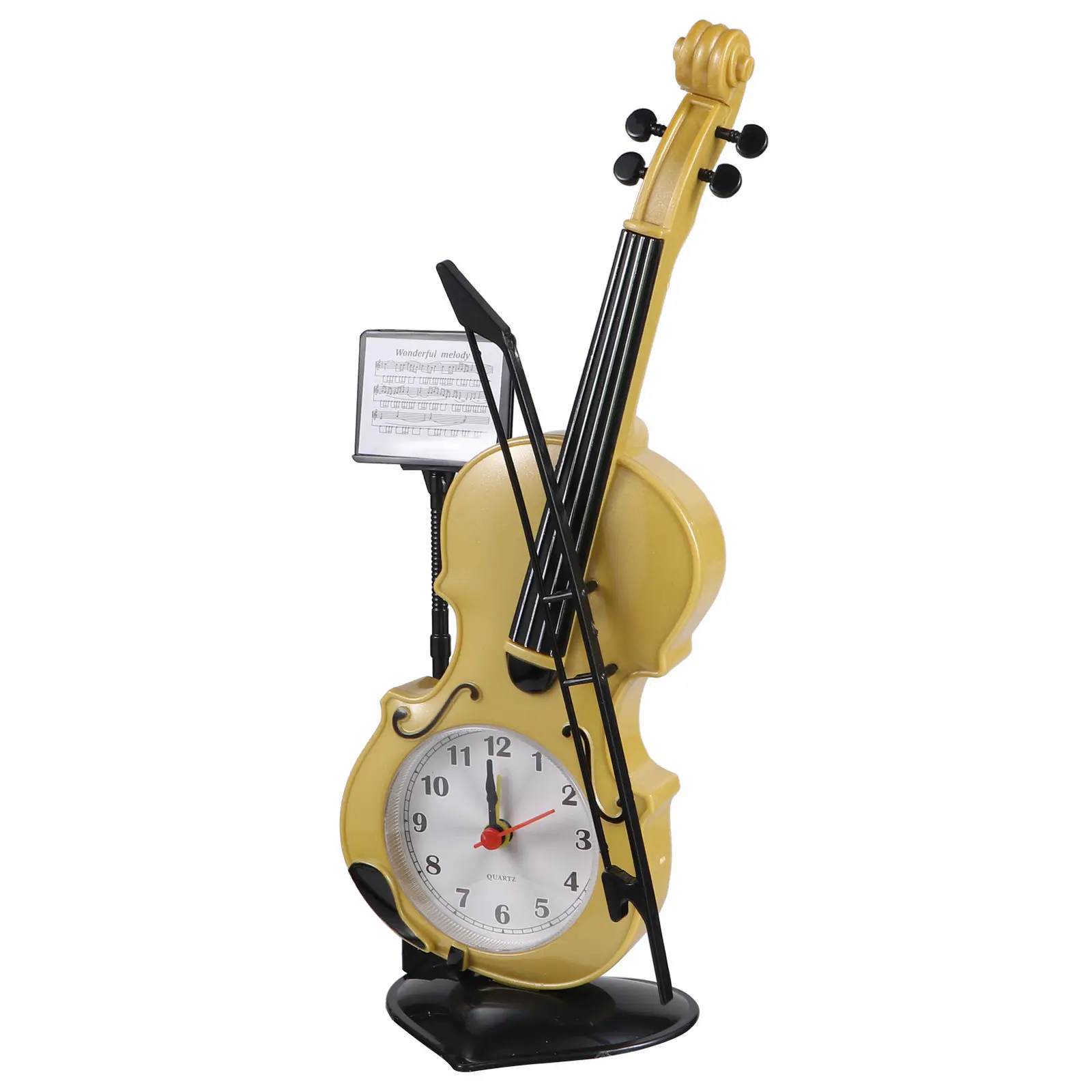 Sunrise Alarm Clock Bedroom Violin Bedside Clocks Viola for Creative Cute