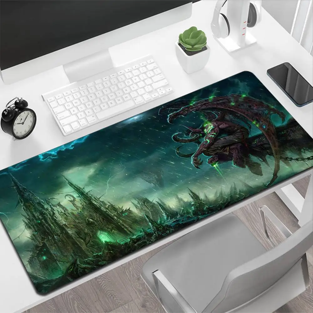 World of Warcraft Illidan Large Mouse Pad Gaming Mouse Pad PC Gamer Computer Mouse Mat Big Mousepad XXL Carpet Keyboard Desk Mat