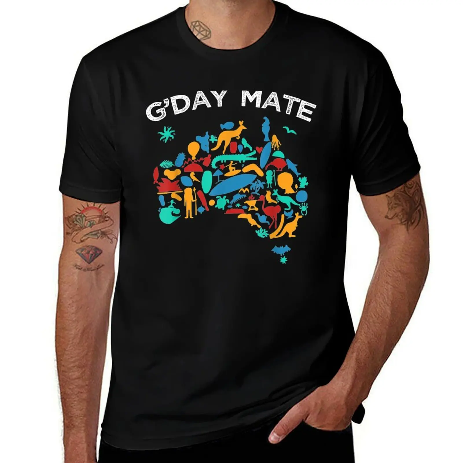 G'Day Mate Australian T-Shirt Fashion Casual Short Sleeve T-Shirt