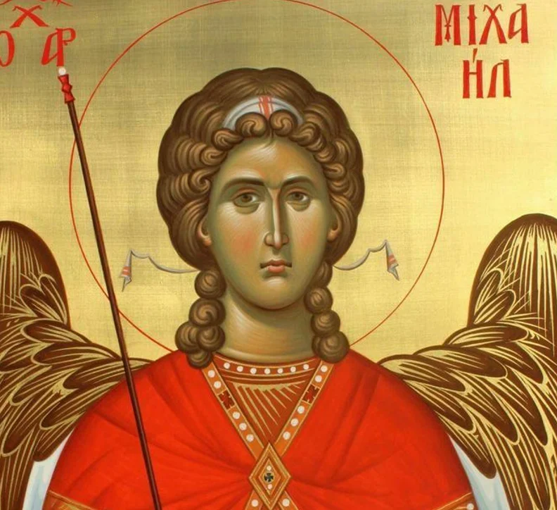 Św. Liliosa z cordoby wschodni archanioł Michael Saint Demetrios z Thessaloniki ortodoksyjny bizantyjski ikona płótno dekoracje ścienne