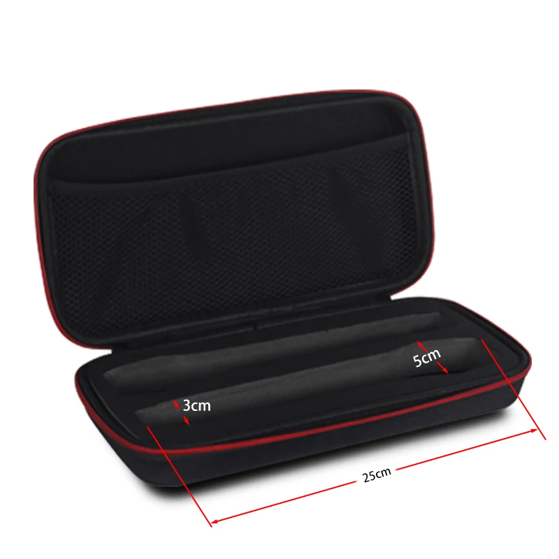 Double Microphones Storage Bag Shockproof Large-capacity Carrying Case Bag +Foam Mini Mic Hood for Travel Camping Business Trip