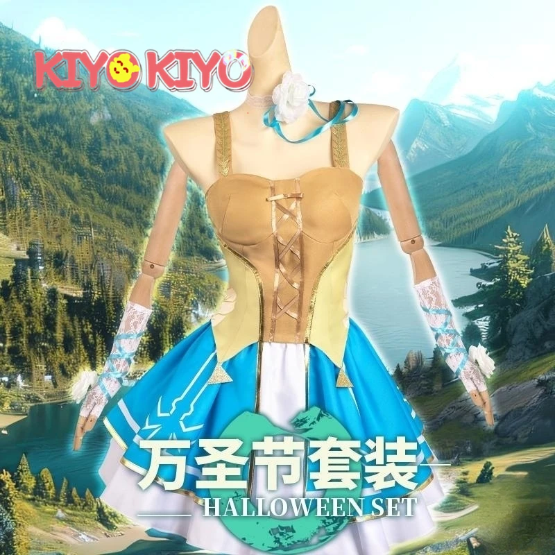 

KIYO-KIYO Game The Legend of Zel da: Tears of the Kingdom Princess Zel da Cosplay Costume Zel da Halloween Dress Female