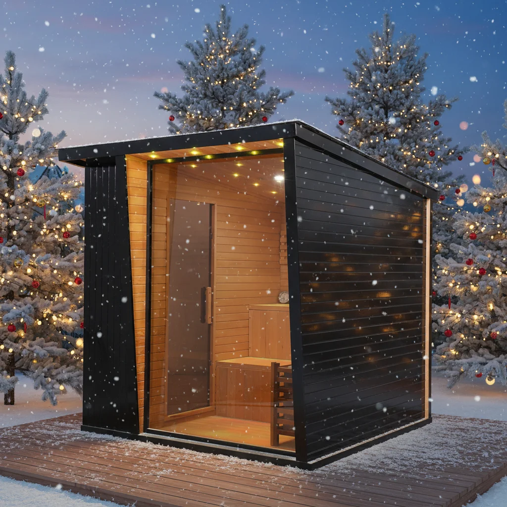 4-Person New Design Outdoor Sauna Room - ETL Certified 6KW Heater, Durable Red Cedar Interior