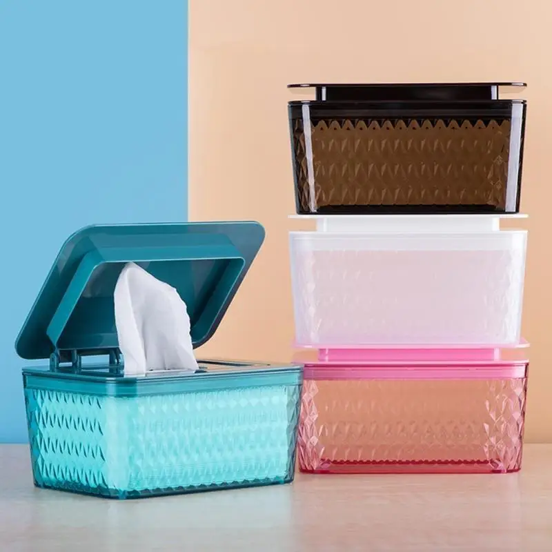 U13F Non-Slip Wipes Dispenser Tissue for Case with Moisture Seal Ring Secure Lid Dustproof Wipes Holder Napkin Container