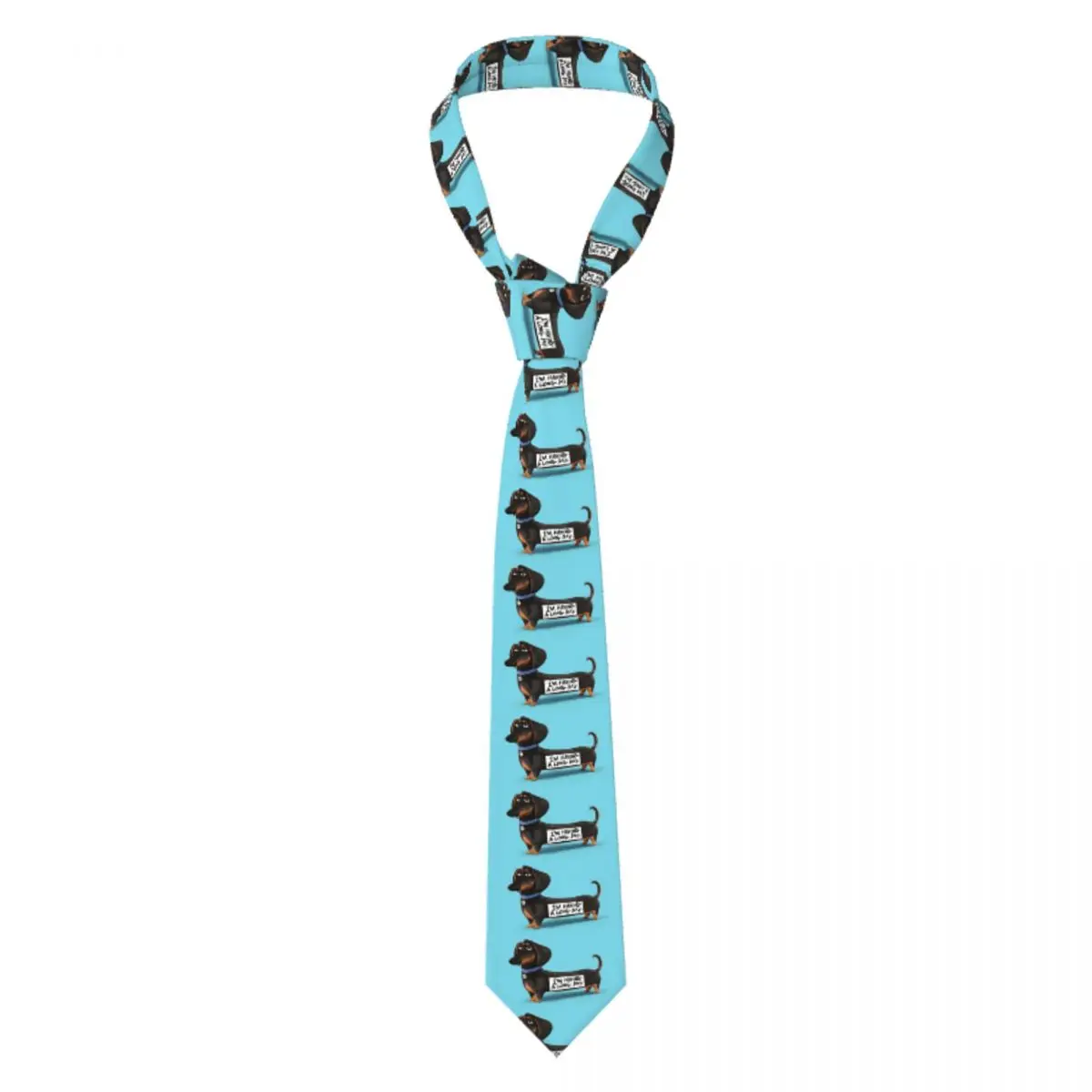 

Пользовательские такса собака забавные зрачки галстуки мужские классические винерский барсук колбаса собака шелковый офисный галстук