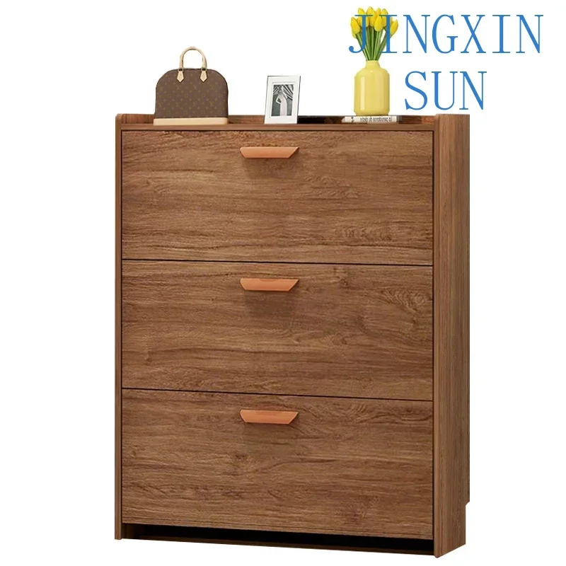 Ultra-thin shoe cabinet, home doorway entryway cabinet, large capacity storage bucket shoe rack