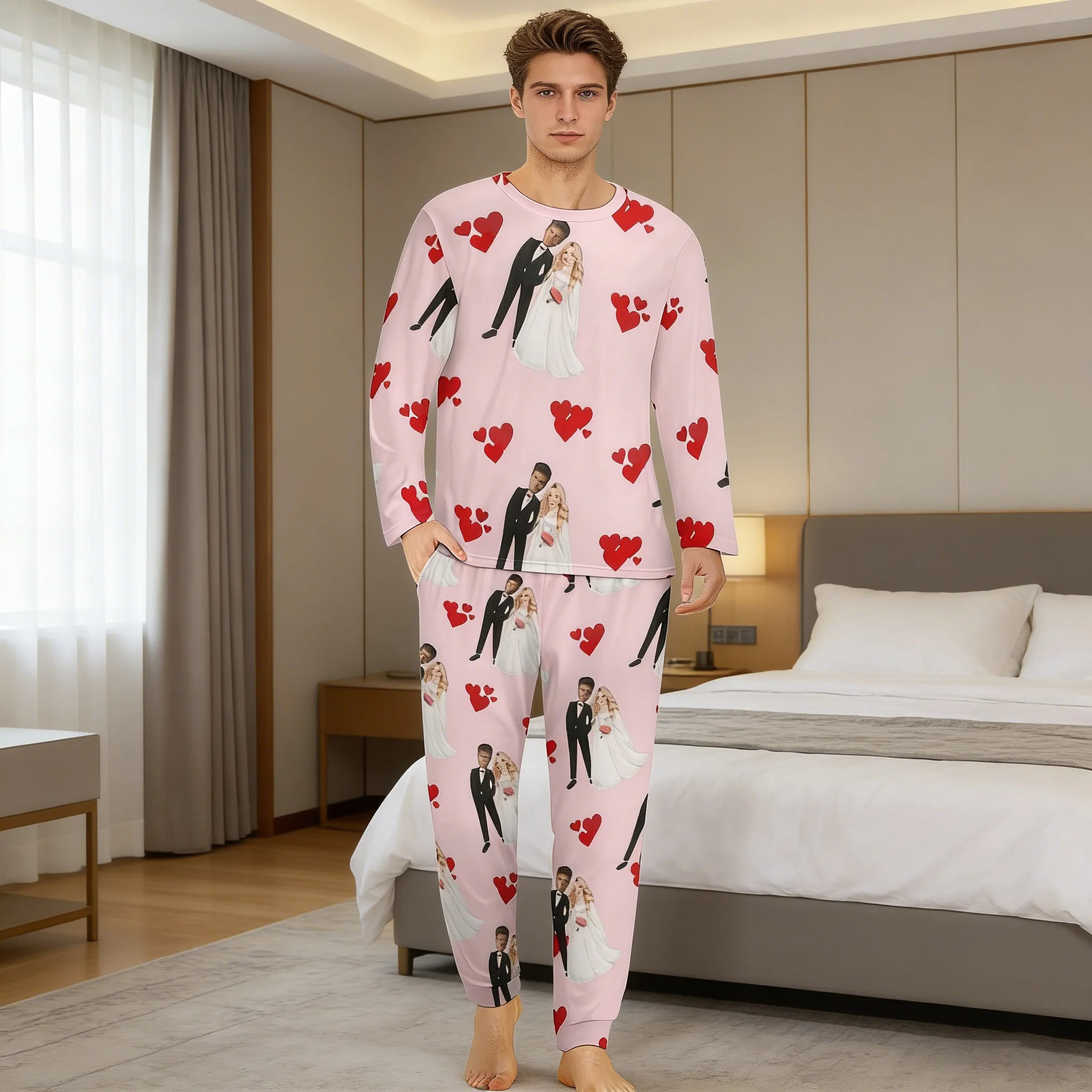 Custom pajamas Personalized family pajamas Wedding anniversary gifts Men's pajamas Women's pajamas Couple's pajamas