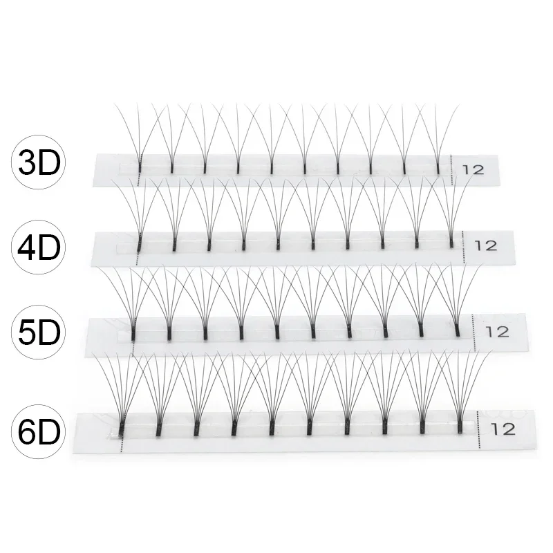 NAGARAKU 12 Lijnen 3D-6D Premade Fans Russische Volume Wimper Zwart Faux Nertsen Premium Wimpers Toepassing Wimper Extension