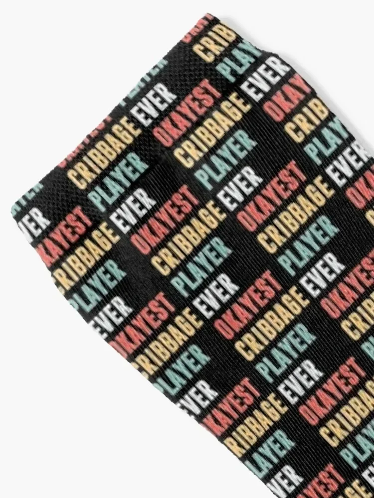 Cribbage Game Lover - Okayest Cribbage Player Ever Socks Christmas gym Man Socks Women's