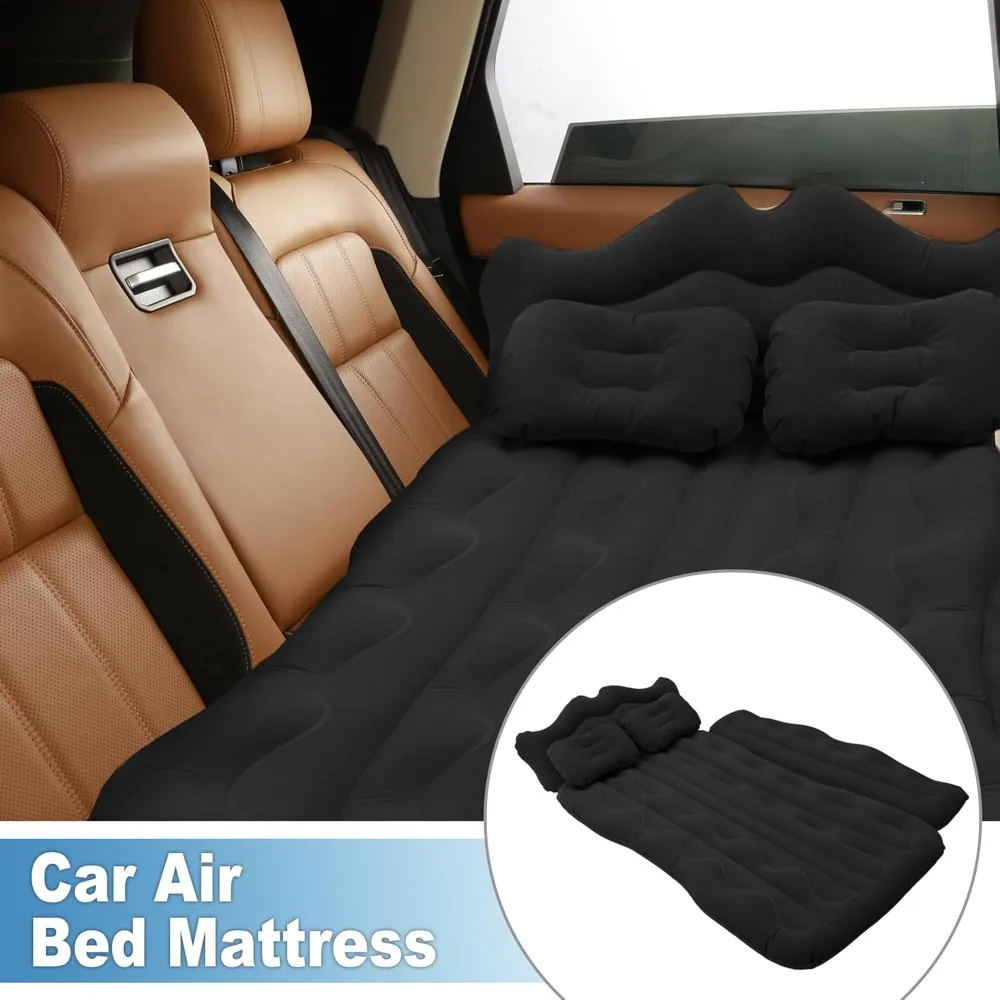 Car Air Mattress Sleeping Mat Comfortable 170x110x14cm Back Seat Bed Camping Air Mattress Bed with Pillows for Car SUV