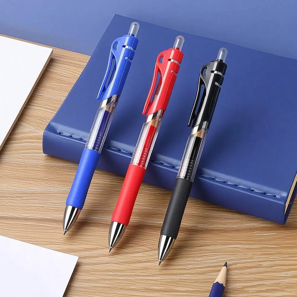 Quick Dry Ink Pens 5pcs Retractable Gel Pens Set 0.5mm Fine Point Smooth Writing Ink Pens Quick Dry Office School for Precise
