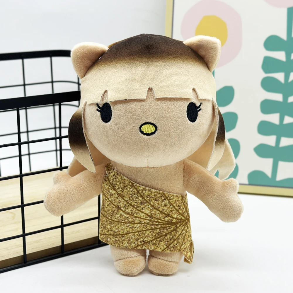

Горячая распродажа: плюшевая кукла Алиса Лю в образе Hello Kitty, с волосами омбре коричневого цвета и юбкой с узором золотых листьев, уникальная мягкая игрушка для коллекционеров, 22 см
