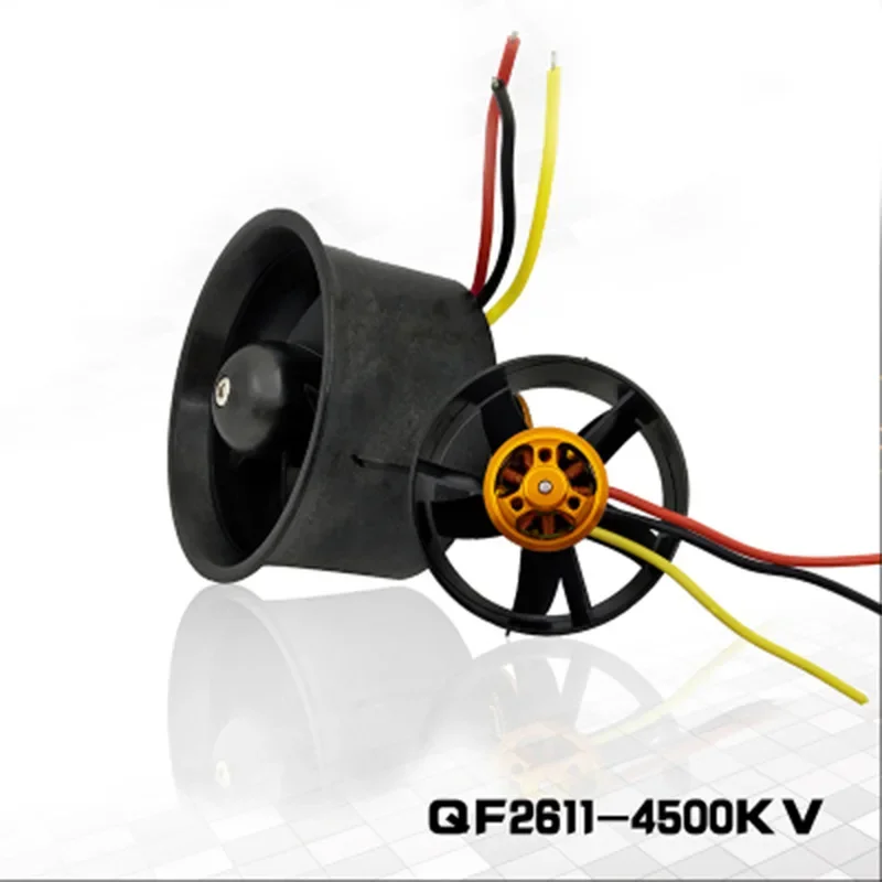 Qf2611-4500kv Motor Qx Qunxi 64mm Culvert  5 Blade Fan Set Motor Pusher For Fixed Wing Aircraft Drone Motor