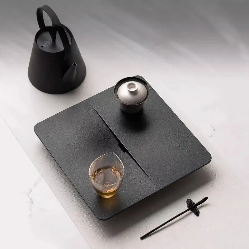 Valet Chinese Tea Tray Stone Accessories Drainage Luxury Saucer Small Tea Tray Coasters Hospitality Bandejas Home Decorationgs