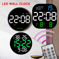 10inch Digital Electronic Clock with Calendar Large Display Wall Hanging Clock Home Deco LED Clock Smart Dazzling Color Watch