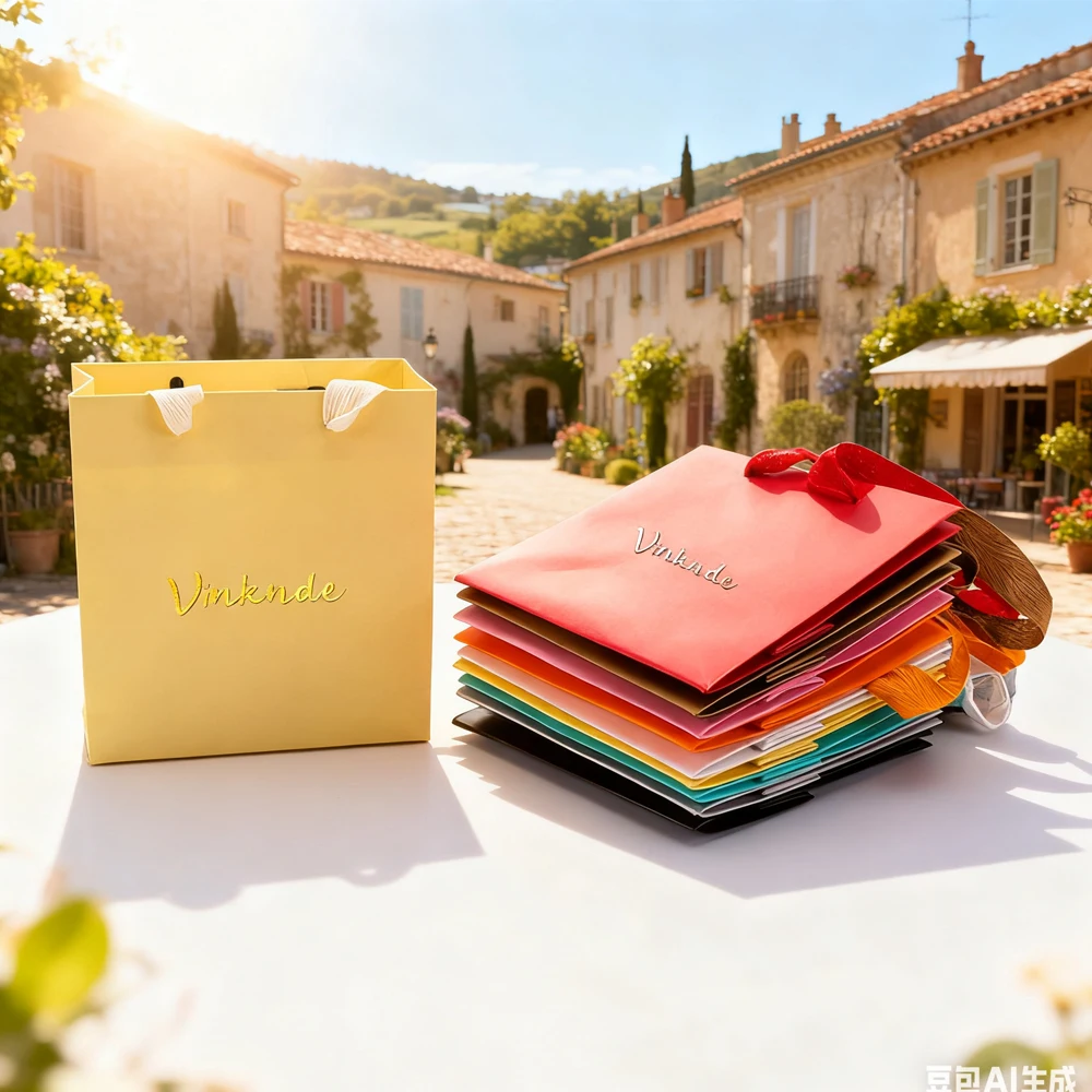 

Paper Tote Bag Personalized Logo Recycled 14x7x15cm Kraft Paper Bags With Handle Custom Jewelry Perfume Lipstick Organizer Box