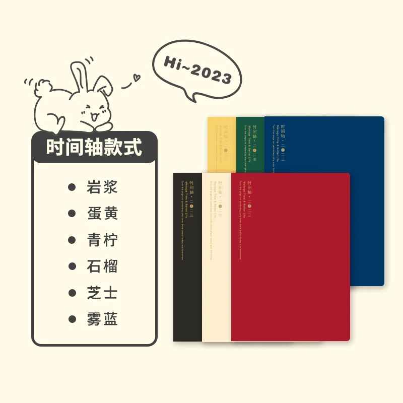 毎月のウィークリープランナーa5スケジューラー,ピュアカラーソフトpu,革カバー,アジェンダ,オフィス用品,2023 p,新しいコレクション224