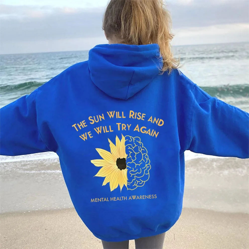 Bluza z kapturem w abstrakcyjne kwiatowe wzory na rok 2025 - opuszczone ramiona, minimalistyczny krój, streetwearowy styl, unisex, krótka, bawełniana bluza wkładana przez głowę. ​