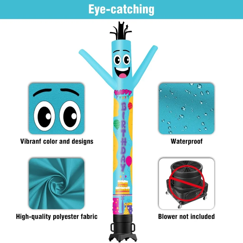 20FT طويل القامة نفخ أنبوب رجل الرقص الرجل للإعلان في الهواء الطلق تعزيز الأعمال عيد ميلاد سعيد الديكور #4