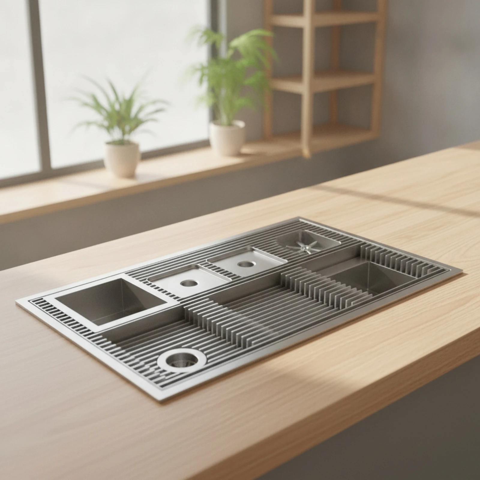 Strakke, inbouwbare afvoerbak  - Tea Coffee Set Up recensie en prijs