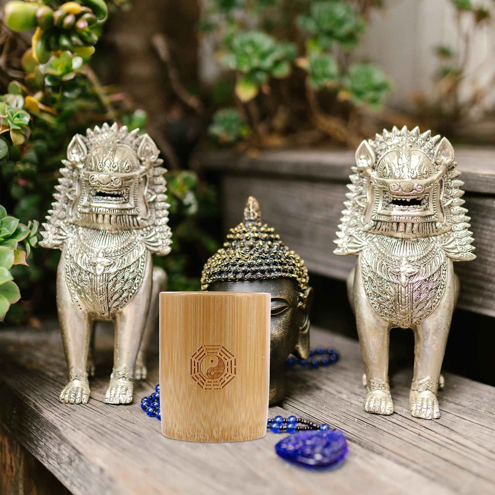 

I Ching Wood Stick Cylinder Traditional Chinese Divination Tool Bucket Feng Shui Retro Decor Divination Game Toothbrush Storage