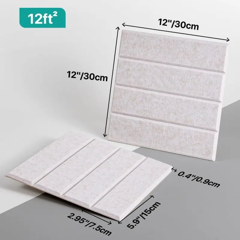 Self Adhesive Felt Acoustic Panel Sound Absorbing Wall Stickers Soundproof Board for Cinema Studio Game Hall Recording Studio