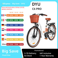 E-Bike DYU C6 Pro 250W Motor 36V 15.6AH Removable Battery Electric Bike 26 Inch Tire Fashion Version City Adult Electric Bicycle