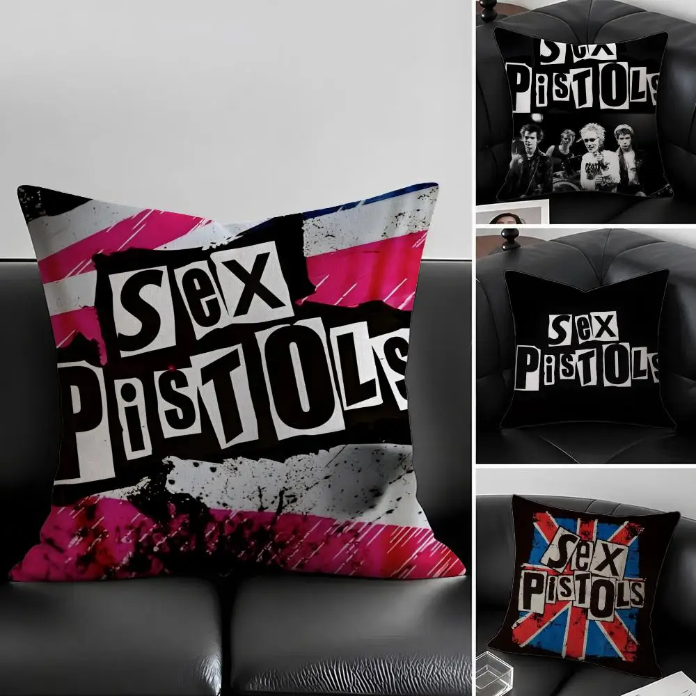 Band Sex Pistols Cushion Cover Natural Linen Pillowcase Set, All-in-One Decor for Sofa, Bedroom & Chair