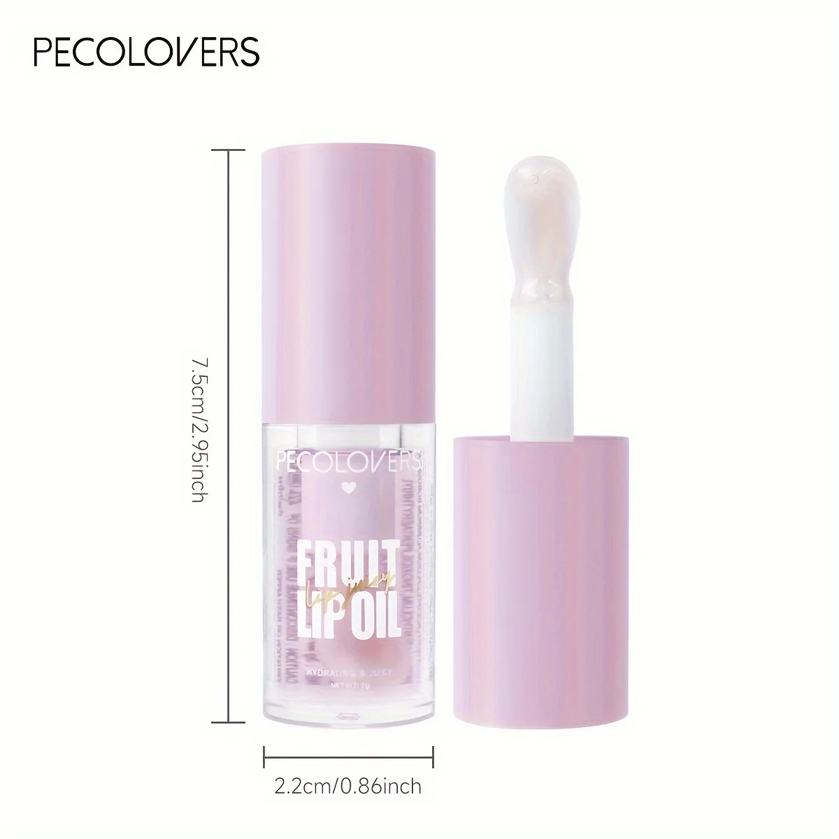 Fruity Crystal Jelly Lip Coat: Hydrating Plumping Clear Lip Plumper Serum with Glowing Finish - Suitable for All Skin Types