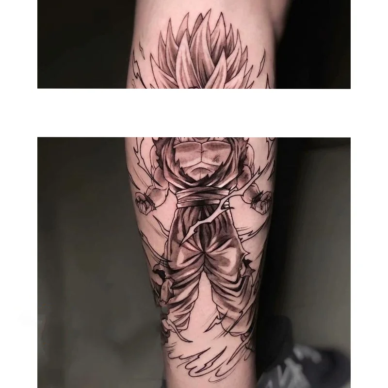 Big Size Anime Temporary Tattoos Cartoon Waterproof Fake Tattoo Sticker