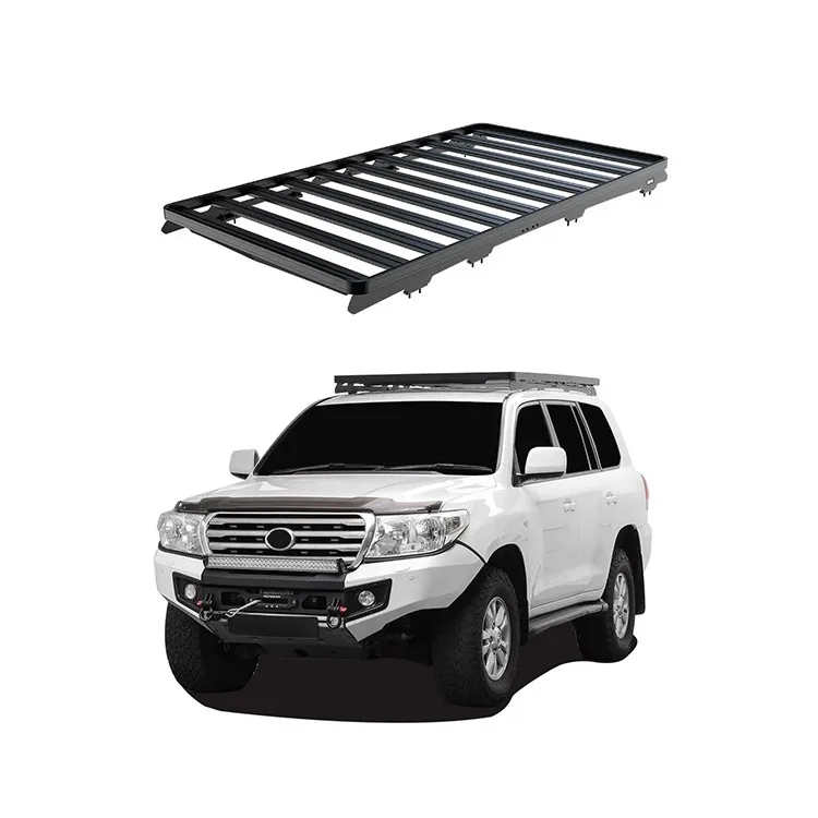 For Aluminum/steel 4x4 Off-Road SUV Exterior Accessories Body Kit Luggage Frame Roof Racks for Toyota Land Cruiser LC200