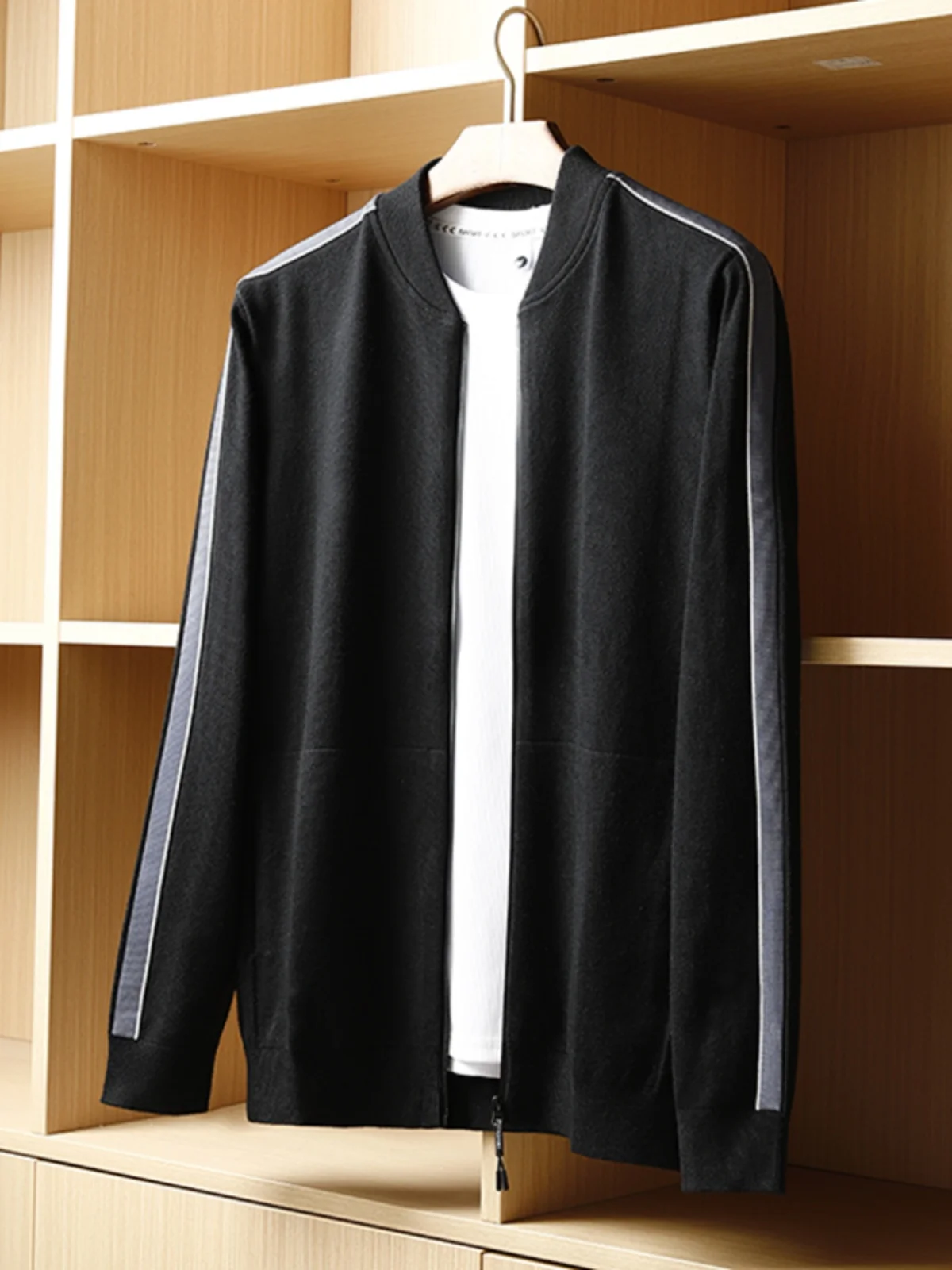 

Мягкий, приятный к телу мужской кардиган на молнии, весенне-осенний, модный, городской, удлиненный, приталенный, вязаный, верхняя одежда