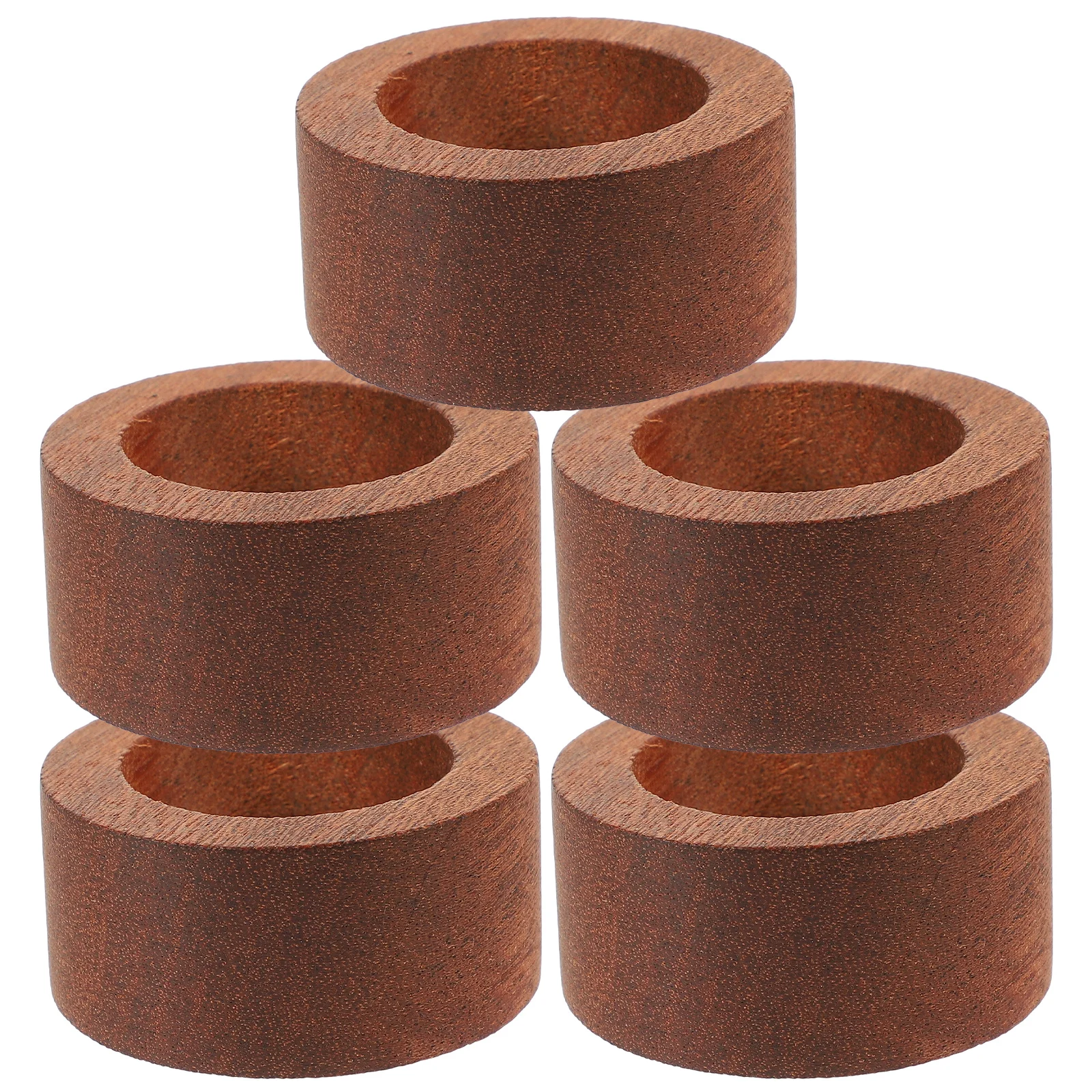 

5Pcs Wooden Napkin Rings Rustic Natural Color Wood Buckles Decorative Napkin Holder for Cloth Napkins Dinner Napkins Buckles