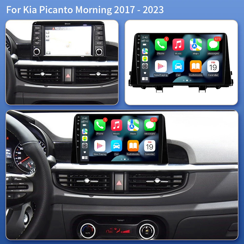 Android 16 Car Radio for KIA Morning 3 Picanto 2016-2023 GPS Carplay Autoradio WiFi DSP RDS Stereo Multimedia Navigation System