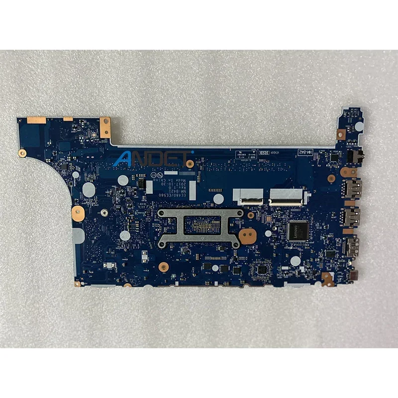 For Lenovo ThinkPad E480 E580 Laptop Motherboard NM-B421 EE480 EE580 I5-8250U 2G Notebook Mainboard 100% test work 01LW197