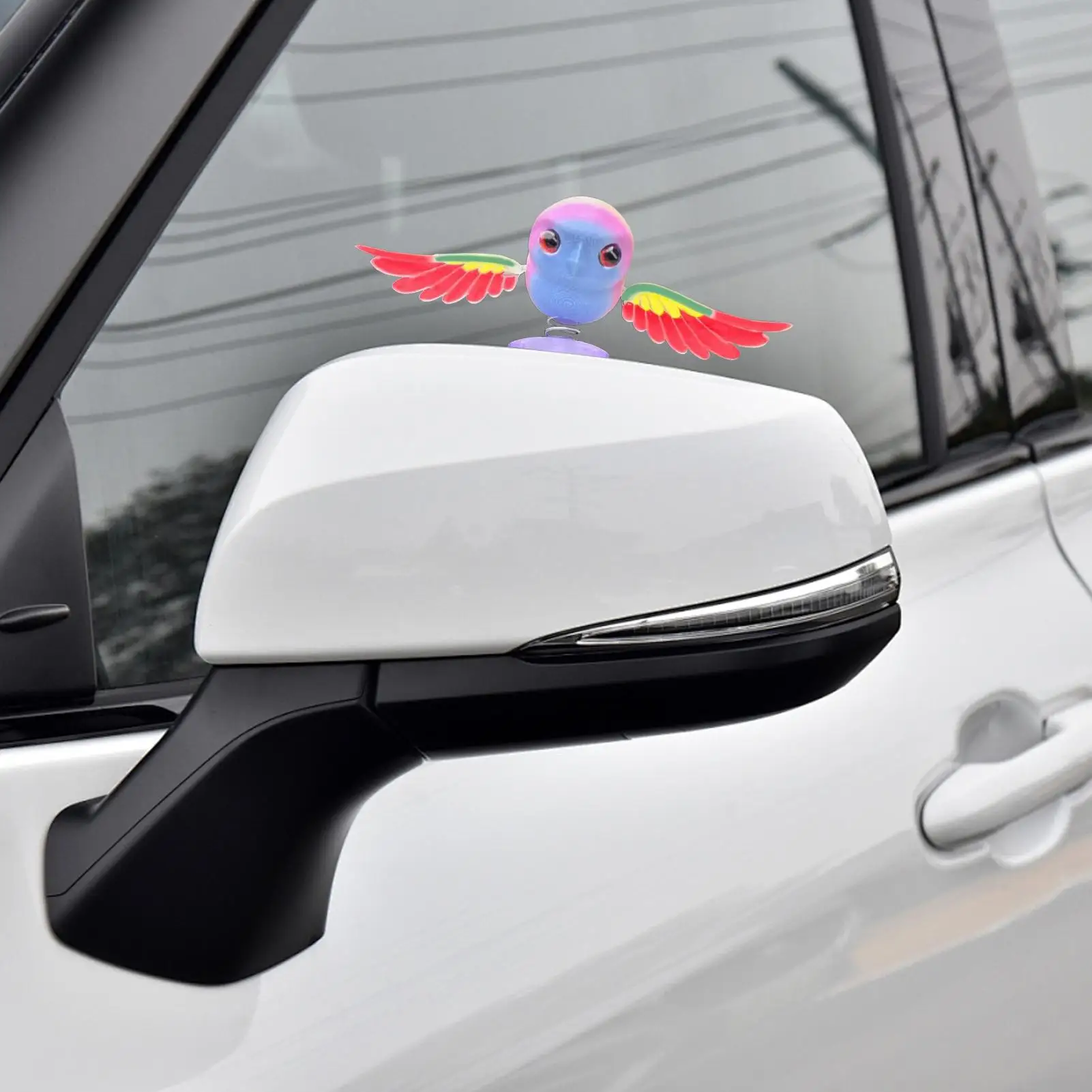 Flying Bird Car Ornament 3D Printed Automotive Decor Wind-Powered Flapping Wing Bird Bike Decor For Car Owners Drivers Women Men