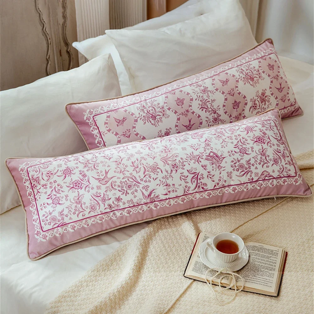 Household Violet Printed Waist Pillow For Sleeping Special French Style Ambience Sofa Office Chair Pillow Back Cushion Pillow