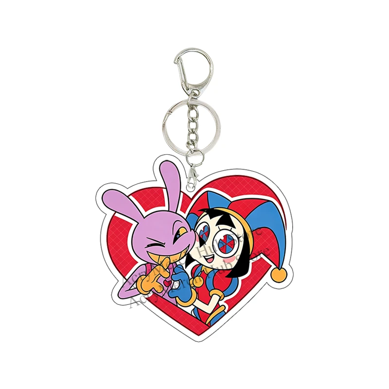 Pomni Jax Amazing Circus Acrylic Keychain Kawaii Affordable Girl Backpack Pendant Couple Jewelry Accessories Commemorative Gift view 5