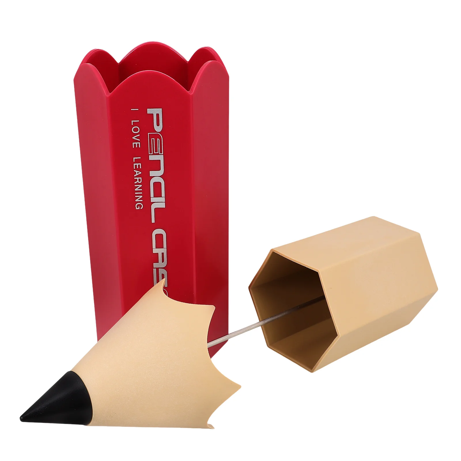 

Pretty Holds Pen Holder Stationery Makeup Organizer Cute for Desk Portable Creative Red Student