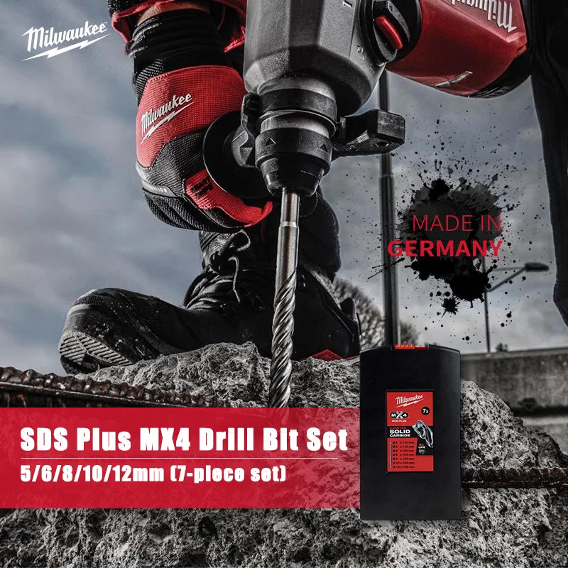 Milwaukee 7 pieces of alloy Fried Dough Twists drill set, electric hammer impact drill, electric tool accessories4932478626 (G3)